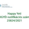 A Happy Yeti OGYÉI notifikációval rendelkező, legális és megbízható készítmény. OÉTI engedélyszáma: 25824/2021.